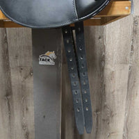 16.5 adj *set *5.5" Schleese Obrigado Monoflap Dressage Saddle, Navy Schleese Cover, Wool Flocking, Shoulder Relief Panels, Rear Gusset Panels, Lg External Front Blocks, Flaps: 16"L x 10"W Serial #: O-SHW B2 16.5 M05835S0324