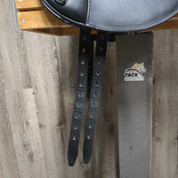 16.5 adj *set *5.5" Schleese Obrigado Monoflap Dressage Saddle, Navy Schleese Cover, Wool Flocking, Shoulder Relief Panels, Rear Gusset Panels, Lg External Front Blocks, Flaps: 16"L x 10"W Serial #: O-SHW B2 16.5 M05835S0324