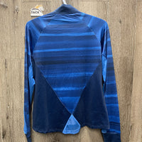 LS Technical Sun Shirt, mesh sleeves, 1/2 Zip Ip *xc/like new