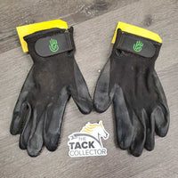 Pr Grooming - scrubbing Gloves *gc, dirty, hairy, faded?, older, residue