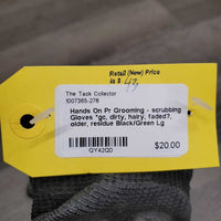 Pr Grooming - scrubbing Gloves *gc, dirty, hairy, faded?, older, residue