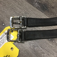 Pr Nylon Lined Thick Soft Stirrup Leathers *gc, mnr dirty, thin edges, dents, rubs & pulled hole threads