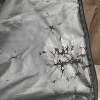 Nylon Garment Bag *gc, threads, mnr hairy, cracked/cracking lining. snags, slices