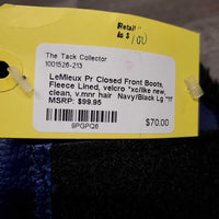 Pr Closed Front Boots, Fleece Lined, velcro *xc/like new, clean, v.mnr hair