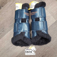 Closed Boots, fleece, velcro *vgc, clean, mnr hair & faded lining