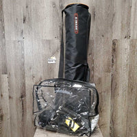 Tracking Camera System: Tracker, 3 Beacons, Watch, Headset/speaker, Tripod, Bag, 2x Chargers & 3 Cords *Works, Charges, No Manual, missing 2 USB Cords