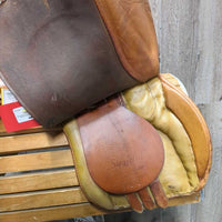 18" XW *6.5" Stubben Siegfried All Purpose Saddle, 2 Billet Guards, Wool Flocking, Long Front Pencil Roll, Flaps: 14.5" L x 12.75"W Serial #: 39422