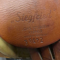 18" XW *6.5" Stubben Siegfried All Purpose Saddle, 2 Billet Guards, Wool Flocking, Long Front Pencil Roll, Flaps: 14.5" L x 12.75"W Serial #: 39422