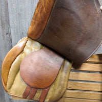 18" XW *6.5" Stubben Siegfried All Purpose Saddle, 2 Billet Guards, Wool Flocking, Long Front Pencil Roll, Flaps: 14.5" L x 12.75"W Serial #: 39422