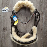 Monocrown Rsd/Padded Bridle, Fleece, Rubber Web Reins, Bling Browband *like new
