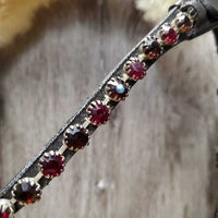 Monocrown Rsd/Padded Bridle, Fleece, Rubber Web Reins, Bling Browband *like new