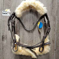Monocrown Rsd/Padded Bridle, Fleece, Rubber Web Reins, Bling Browband *like new