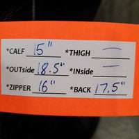 Pr Dress Boots, zips, Black Ariat Forms *gc/fair, edges: holes, rubs, splits, spltting teeth, slice, dirty, undone seam