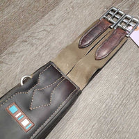 Belly Girth, 2x Els, Center D & Strap *vgc/gc, clean, scratches, scrapes & rubs, mnr faded, stretched strap