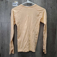 LS Slim Fitted Seamless Technique Shirt *vgc/xc, mnr stains