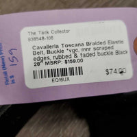 Braided Elastic Belt, Buckle *vgc, mnr scraped edges, rubbed & faded buckle