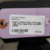 4 Fleece Polos, mesh bag *vgc, dirty edges