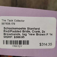 Rsd/Padded Bridle, Crank, 2x Browbands, tag *new