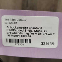 Rsd/Padded Bridle, Crank, 2x Browbands, tag *new