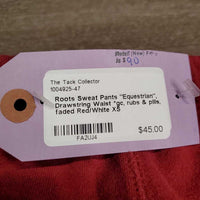 Sweat Pants "Equestrian", Drawstring Waist *gc, rubs & pills, faded