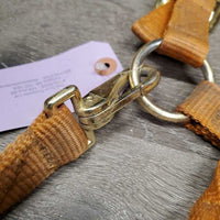 Thick Nylon Halter, snap, adj *gc, v.dirty, faded, stains, edge rubs & frays, thread