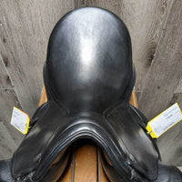 19" *5" MW Zaldi San Jorge Plana Dressage Saddle, Navy Zaldi Cotton Cover, Wool Flocking, Lg Exterior Front Blocks, Rear Gusset Panels, Flaps: 18"L x 11"W, Serial #: 922596 19" 32