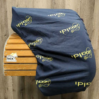 19" *5" MW Zaldi San Jorge Plana Dressage Saddle, Navy Zaldi Cotton Cover, Wool Flocking, Lg Exterior Front Blocks, Rear Gusset Panels, Flaps: 18"L x 11"W, Serial #: 922596 19" 32