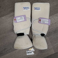 Closed Combo Skid Boot, velcro *gc, mnr stains, threads, dirt, hair, rubs, holey lining