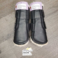 Closed Boots, Wool Lined, velcro *gc/fair, clean, v.hairy velcro, stains, clumpy, hairy