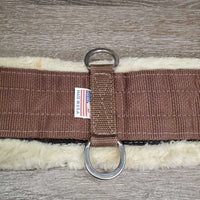 Wool Lined Nylon Web Cinch, detach velcro liner *vgc/gc, clumpy, edges: thin & rubs, hair