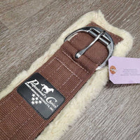 Wool Lined Nylon Web Cinch, detach velcro liner *vgc/gc, clumpy, edges: thin & rubs, hair