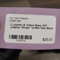 2 Leather & Velcro Easy Off Jodphur Straps *xc/like new