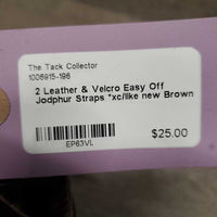 2 Leather & Velcro Easy Off Jodphur Straps *xc/like new