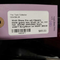 adj Clippers, blade guard, box, brush, oil *xc, mnr hair, SOUND AMAZING! Work, older?