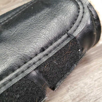 Pr Fleece Lined Closed Hind Boots, velcro *gc, clean, stains, clumpy, mnr pilly edges, rubs