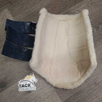 Pr Closed Boots, Wool Fleece, velcro *vgc/gc, clean, mnr hair, thin edges, clumpy & stains?