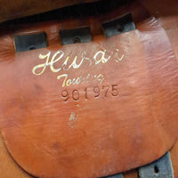 17" W *6" Courbette Close Contact Saddle, 2 Billet Guards, Purple Fleece Cover, Foam Panels, Med Front Pencil Rolls, Rear Gusset Panels, Flaps: 14"L x 13"W Serial #: 901975