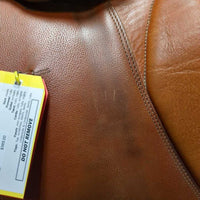 17" W *6" Courbette Close Contact Saddle, 2 Billet Guards, Purple Fleece Cover, Foam Panels, Med Front Pencil Rolls, Rear Gusset Panels, Flaps: 14"L x 13"W Serial #: 901975