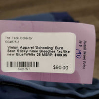 'Schooling' Euro Seat Sticky Knee Breeches *xc/like new