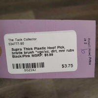 Thick Plastic Hoof Pick, bristle brush *vgc/xc, dirt, mnr rubs