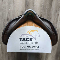 17.5" MW *5.25" Voltaire Palm Beach Close Contact, 2 Billet Guards, Brown/Blue Voltaire Cover, Foam Panels, Med Front & Back Blocks, 3A (Long/forward) Flaps: 14"L x 13"W, Serial #: 3198 19 17.5 3A M/M PRO