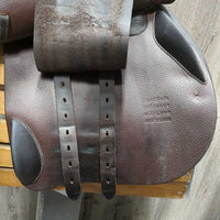 17.5" MW *5.25" Voltaire Palm Beach Close Contact, 2 Billet Guards, Brown/Blue Voltaire Cover, Foam Panels, Med Front & Back Blocks, 3A (Long/forward) Flaps: 14"L x 13"W, Serial #: 3198 19 17.5 3A M/M PRO