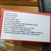 17.5" MW *5.25" Voltaire Palm Beach Close Contact, 2 Billet Guards, Brown/Blue Voltaire Cover, Foam Panels, Med Front & Back Blocks, 3A (Long/forward) Flaps: 14"L x 13"W, Serial #: 3198 19 17.5 3A M/M PRO