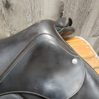 17.5" MW *5.25" Voltaire Palm Beach Close Contact, 2 Billet Guards, Brown/Blue Voltaire Cover, Foam Panels, Med Front & Back Blocks, 3A (Long/forward) Flaps: 14"L x 13"W, Serial #: 3198 19 17.5 3A M/M PRO