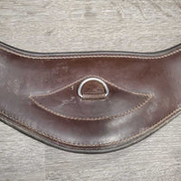 Shoulder Relief Anatomical Padded Dressage - Short Girth, x2 els, center D Ring *vgc, dirty, rubs, hairy seams, faded spots