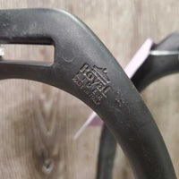 Plastic Flexi Stirrup Irons, Cheese Grater Grips *vgc, mnr dirt, film, scuffs & scratches