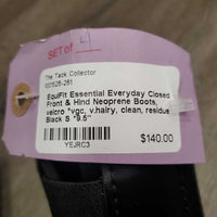 Closed Front & Hind Neoprene Boots, velcro *vgc, v.hairy, clean, residue