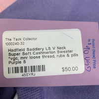 LS V Neck Super Soft Cashmerlon Sweater *vgc, mnr loose thread, rubs & pills