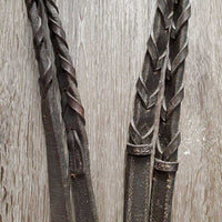 Rsd/FS Hunter Bridle, Wide Noseband, Braided Reins *gc, dirty, dry, rubs, older