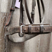 Rsd/FS Hunter Bridle, Wide Noseband, Braided Reins *gc, dirty, dry, rubs, older